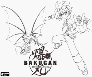 kolorowanka Dan i jego Bakugan Drago