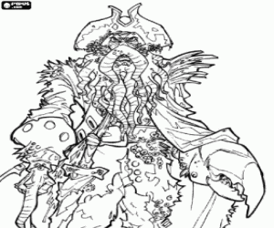 kolorowanka Davy Jones, piraci z Karaibów