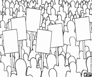 kolorowanka Demonstracja dla sprawiedliwości społecznej