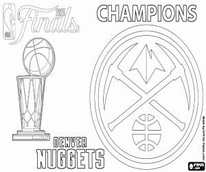 kolorowanka Denver Nuggets, mistrz NBA 2023