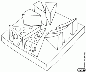 kolorowanka Deska serów