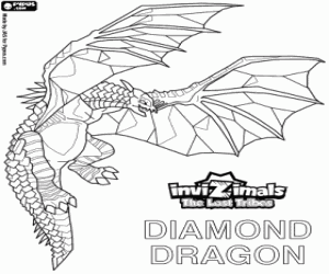 kolorowanka Diamond Dragon, Invizimals Zaginione Plemiona