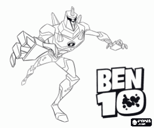 kolorowanka Diamondhead, alien z Ben 10