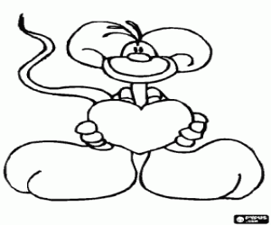 kolorowanka Diddle o wielkim sercu