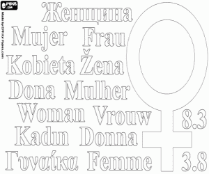 kolorowanka W dniu kobieta