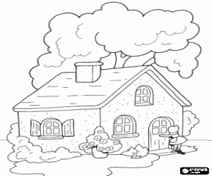 kolorowanka Dom babci