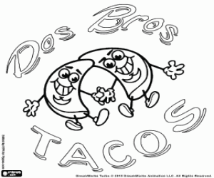 kolorowanka Dos Bros Tacos logo