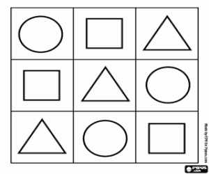 kolorowanka Aby dowiedzieć się kształty geometryczne