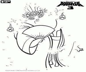 kolorowanka Dołącz do punktów i wyciągnąć do Mei Mei