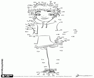 kolorowanka Dołącz do punktów i zwrócić się do Tip