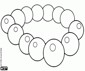 kolorowanka Drewniany naszyjnik Buddyjski