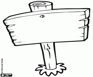 kolorowanka Drewniany znak