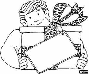 kolorowanka Duży prezent dla ojca