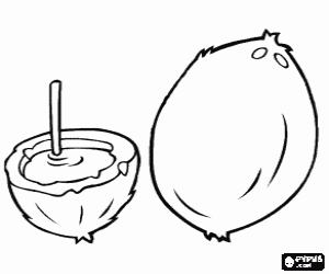 kolorowanka Dwa kokosy