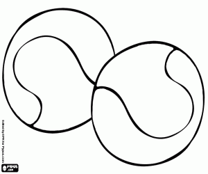 kolorowanka Dwie piłki tenisowe