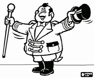 kolorowanka Dyrektor cyrku