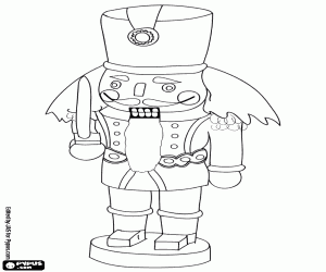 kolorowanka Dziadek do orzechów, świąteczne dekoracje