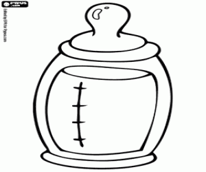 kolorowanka Dziecko butelka do karmienia