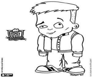 kolorowanka Dziecko Slow Moe, chłopak Ghoulia