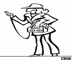 kolorowanka Dziennikarz w rozmowie