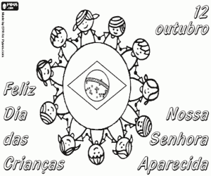 kolorowanka Dzień dziecka w Brazylii