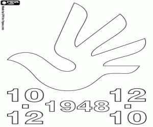 kolorowanka Dzień praw człowieka