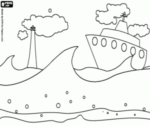 kolorowanka Dzień żeglugi morskiej