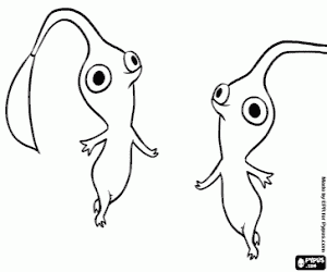 kolorowanka Dziwne istoty Pikmin