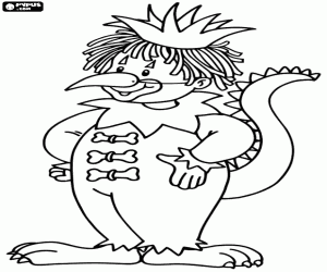 kolorowanka Dziwny karnawał kostium