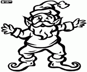 kolorowanka Elf z szpiczaste uszy