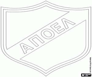 kolorowanka Emblemat APOEL Nikozja