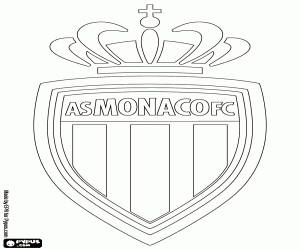 kolorowanka Emblemat AS Monaco FC