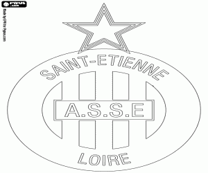 kolorowanka Emblemat AS Saint-Étienne