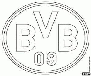 kolorowanka Emblemat Borussia Dortmund
