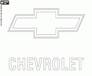 kolorowanka Emblemat Chevrolet