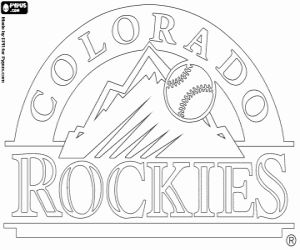 kolorowanka Emblemat Colorado Rockies