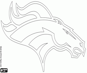 kolorowanka Emblemat Denver Broncos