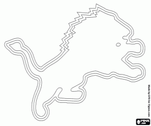 kolorowanka Emblemat Detroit Lions