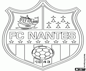 kolorowanka Emblemat z FC Nantes