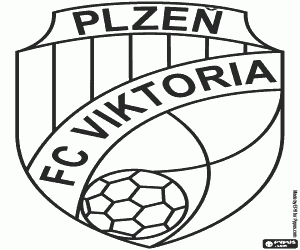 kolorowanka Emblemat FC Viktoria Plzeň