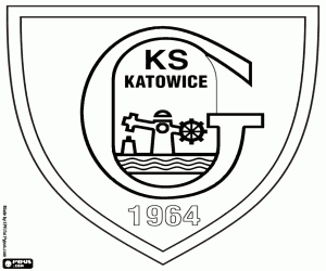 kolorowanka Emblemat GKS Katowice