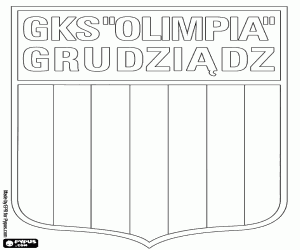 kolorowanka Emblemat GKS Olimpia Grudziądz