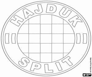 kolorowanka Emblemat Hajduk Split