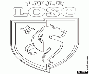kolorowanka Emblemat Lille LOSC