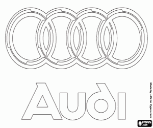 kolorowanka Emblemat marki Audi