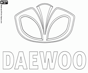 kolorowanka Emblemat marki Daewoo