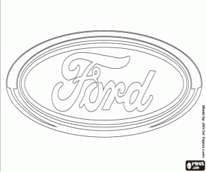 kolorowanka Emblemat marki Ford