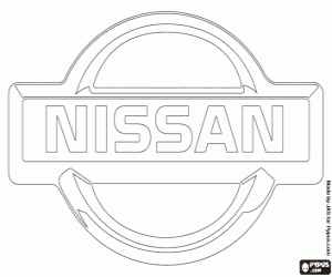 kolorowanka Emblemat marki Nissan