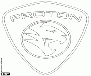 kolorowanka Emblemat marki Proton