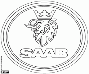 kolorowanka Emblemat marki Saab